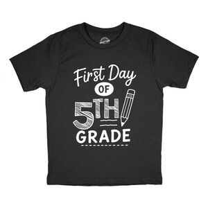 Youth Funny T Shirt First Day Of 5th Grade School Tee For Kids